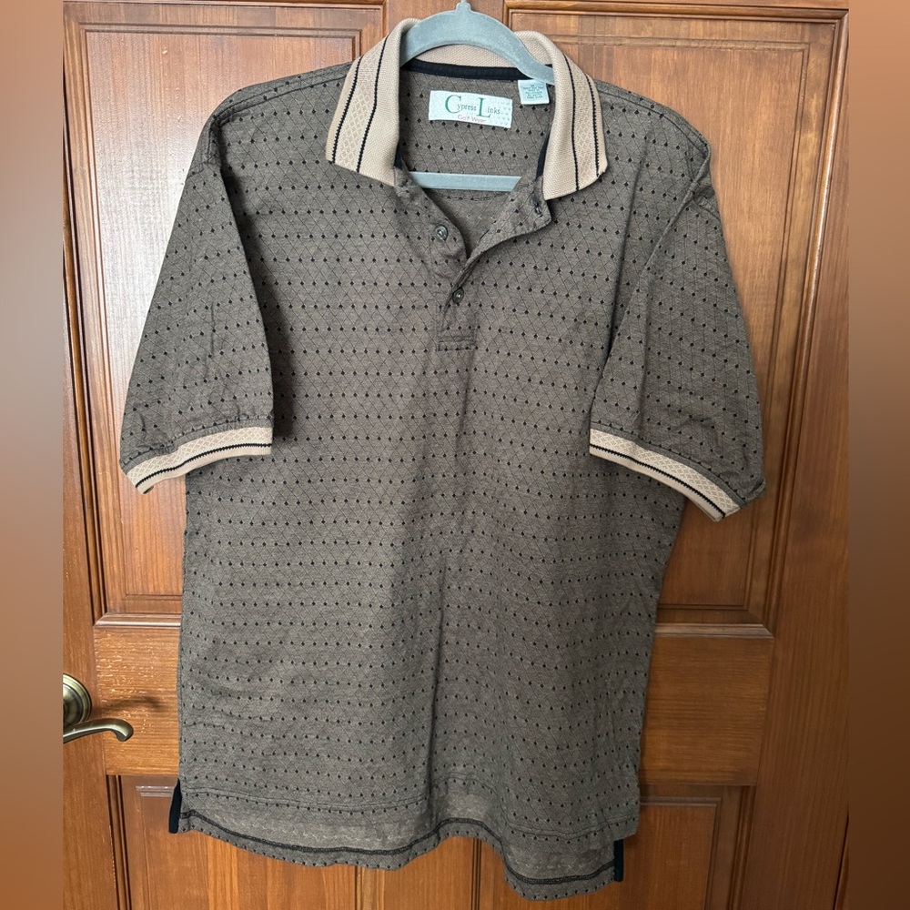 Greg Norman Brown Textured Polo Shirt